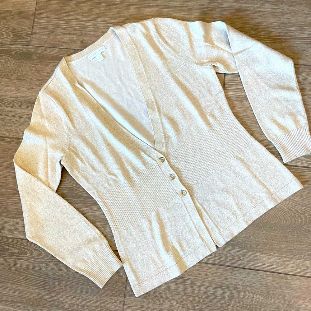 NYC Metallic Gold 💛 Cardigan - size M